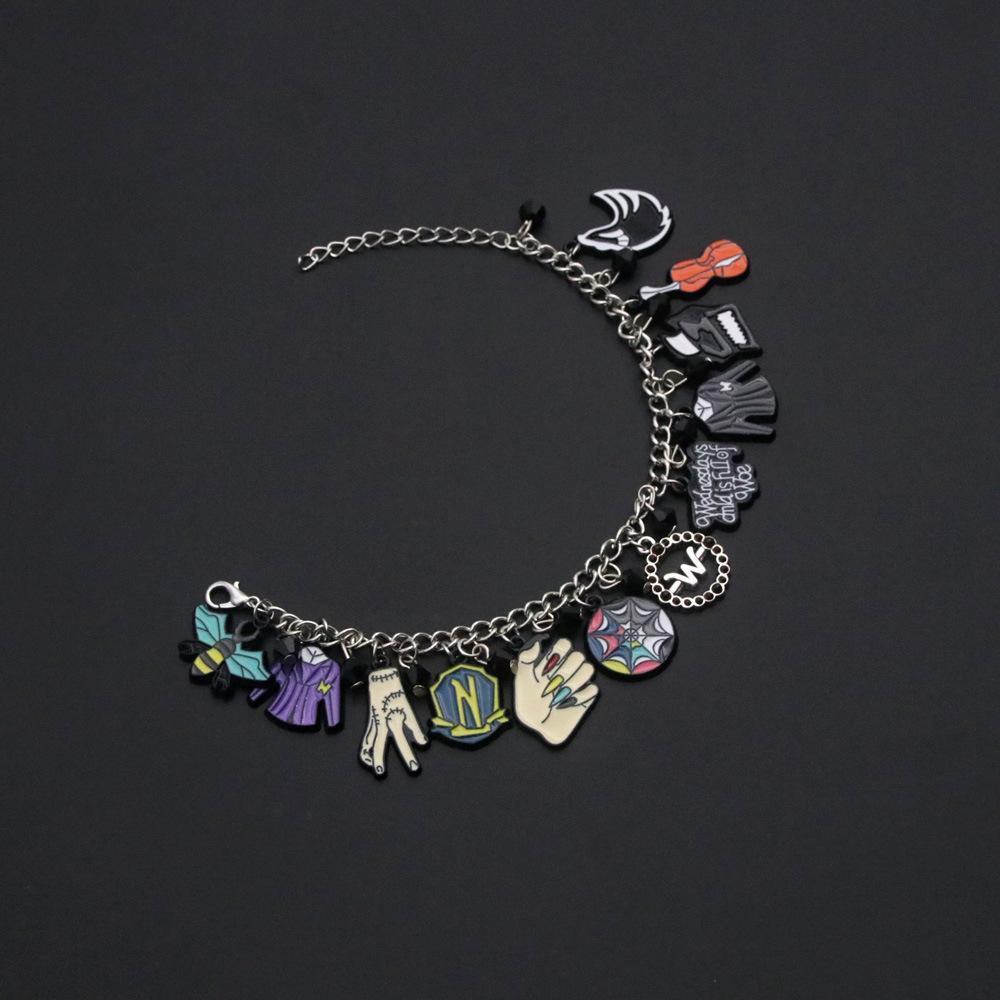 Fantasy Magic Kuromi Friendship Charm Bracelet DIY Design Featuring Cute Black Headscarf Kuromi Pendant Unique Anime Bracelet Jewelry for Fans Collectors and Friendship Gifts Ideal Charm Bracelet for Cosplay Daily Wear or Special Occasions